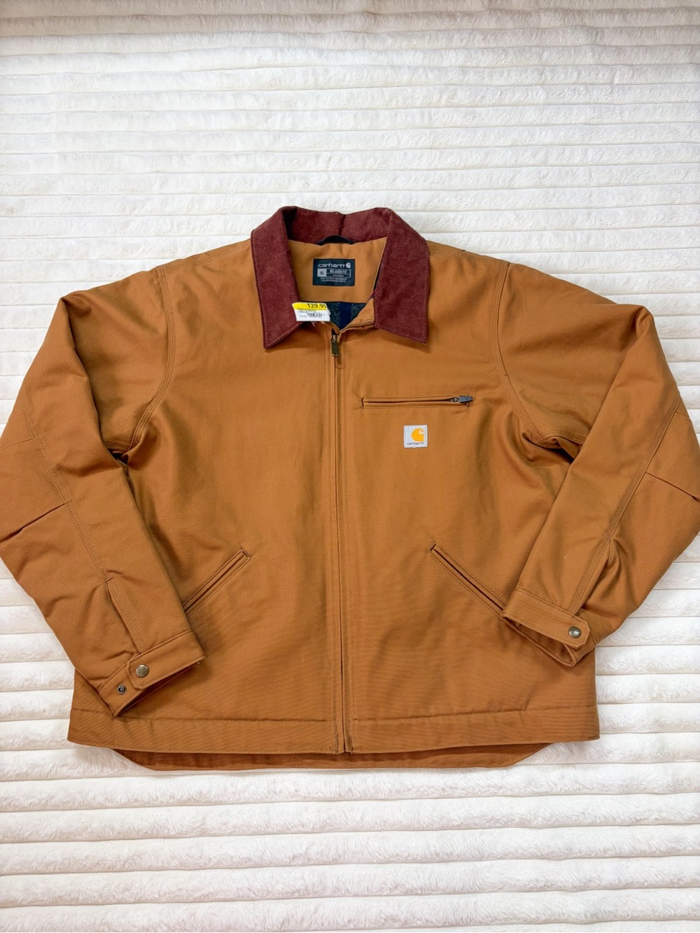 Carhartt Relaxed Fit Duck Detroit Jacket Blanket Lined Brown Size XL